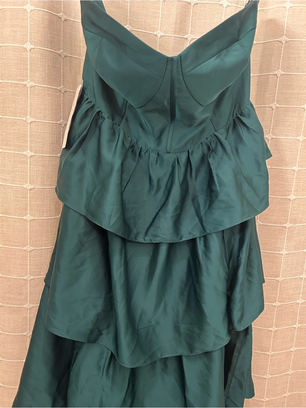 Azazie Emerald Strapless Tiered Maxi Gown - Picture 4 of 14